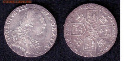 Короткий аукцион - Шиллинг Георга III в прекрасном сохране - Shilling