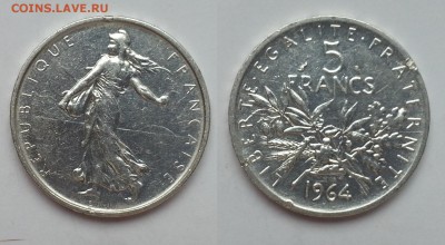 5 Франков Франции 1964 г - 7.12.17 22:00 мск - 20171104_105401