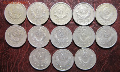 15 копеек 1941-57гг.(погодовка-13шт.) до 6.12 в 22.00 - 15к41-2