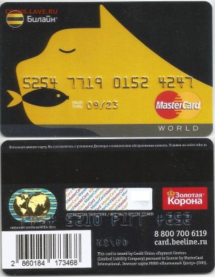 Банковская Карта MasterCard- Билайн 21.00 мск 11.12.17 - Банковская карт-Билайн