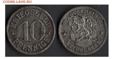 Кригсгельд 10 пфенниг 1919 Гейдельберг до 08.12.17 в 22-10 - 10пфеннигГейдельберг
