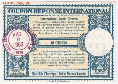 Лондонского типа купон Всемирного Почтового Союза 1963 г. - Scan-171204-0021