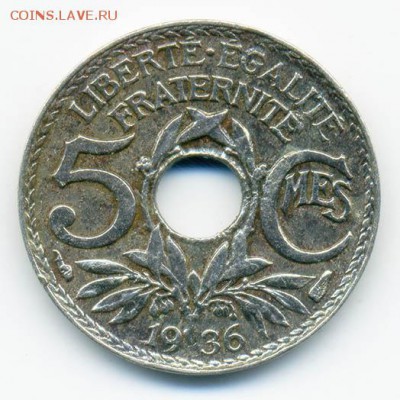 Франция 5 сантимов 1936 - Франция_1936-5сантимов_Р