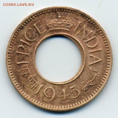 Британская Индия 1 пайс 1945 - Брит-Индия_1пайс-1945_А
