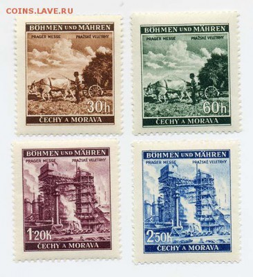 Богемия и Моравия 1941 полная серия Сельхозвыставка в Праге - почта-марки_Богемия-Моравия-1941_сельхозвыставка-Прага