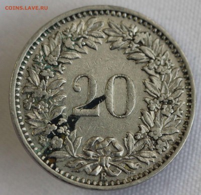 С 1 РУБ.ШВЕЙЦАРИЯ 20 раппенов  1913г. до 12.12. в 22-00 - IMG_0022