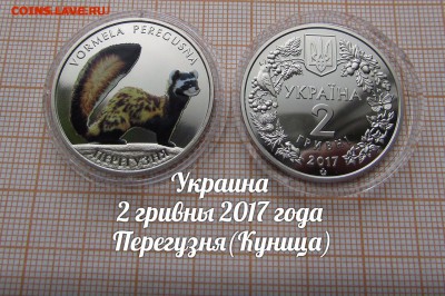 Украина 2 гривны 2017 Перегузня(Куница) Цветные. До 8.12. - ау1