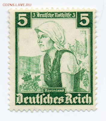 3-й Рейх 1935 национальный костюм 3 - почта-марка_3йРейх-1935_ЭП-нацкостюм3_лицо