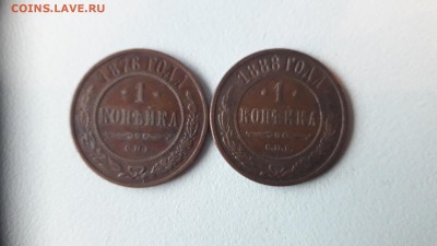 1 копейка 1876 и 1888 - шн 011