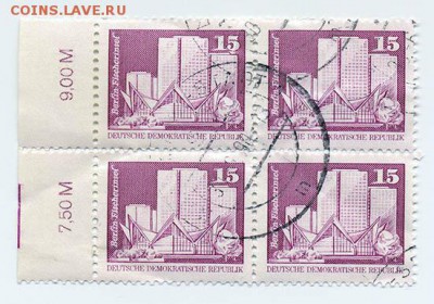 Почта ГДР 4 шт. - почта-марки_ГДР_4-гаш