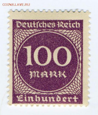 Веймар, почтовый стандарт сто 1923 - почта-марка_Веймар-1923_100_чист