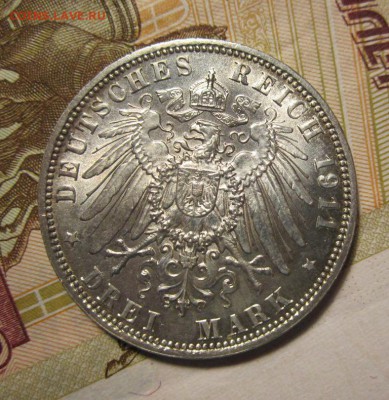 с 200р Бавария 3 марки 1911г  Луитпольд UNC ,до 12.12.17 - 2.JPG
