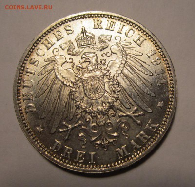 с 200р Бавария 3 марки 1911г  Луитпольд UNC ,до 12.12.17 - 4.JPG