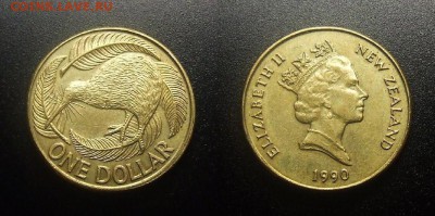 МОНЕТЫ МИРА 12-17 - Новая Зеландия – 1 доллар (1990) «Птица киви»