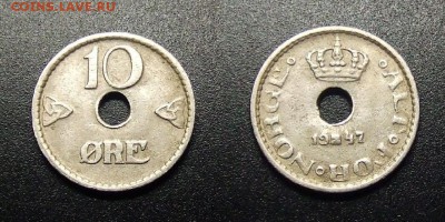 МОНЕТЫ МИРА 12-17 - Норвегия - 10 эре (1947) №1
