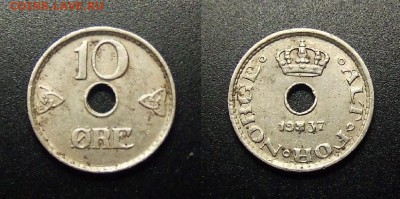 МОНЕТЫ МИРА 12-17 - Норвегия – 10 эре (1937)