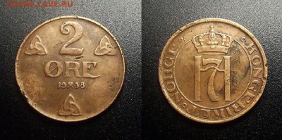 МОНЕТЫ МИРА 12-17 - Норвегия – 2 эре (1938)