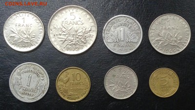 8 монет Франции до 23:00 мск 17 декабря 2017 года - 20171202_104734-1