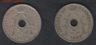Бельгия 25 сантимов 1920, 1920, 42, 43 до 12.12.2017 22-00 - Бельгия 1р(2)