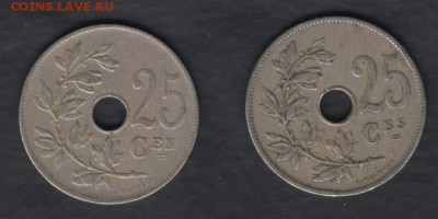 Бельгия 25 сантимов 1920, 1920, 42, 43 до 12.12.2017 22-00 - Бельгия 1а(2)