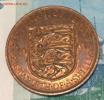 12 Shilling 1964 года - Остров Джерси - шил
