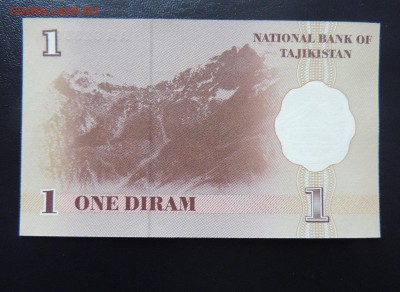 ТАДЖИКИСТАН 1 дирам 1999 г., UNC. до 15.12. - 1 дирам 1999г., В.JPG