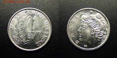 МОНЕТЫ МИРА 12-17 - Бразилия – 1 сентаво (1975) «ФАО; сахарный тростник»