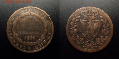МОНЕТЫ МИРА 12-17 - Италия (Сардиния) – 5 чентезимо (1826)