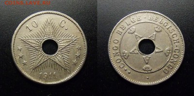 МОНЕТЫ МИРА 12-17 - Бельгийское Конго – 10 сантимов (1911) №2