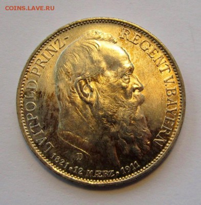 с 200р Бавария 3 марки 1911г  Луитпольд UNC ,до 12.12.17 - 3.JPG