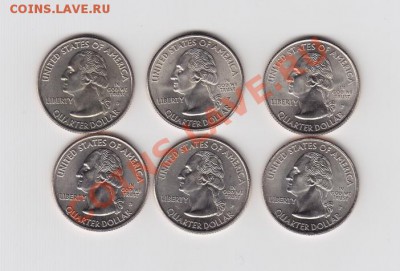 Квотеры терр. США, 2009год, 6шт, до 26.0311, 22-30мск - территории2