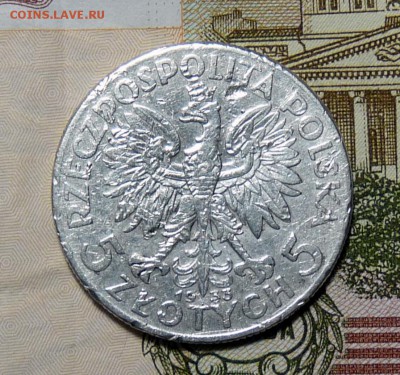 5 злотых 1933 Польша серебро - P1110009.JPG