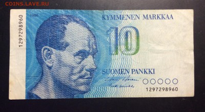 10 марок 1986г Финляндия - image