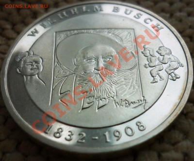 Германия 10 евро Wilhelm Busch - серебро - 3.JPG