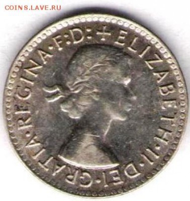 Австралия. Три пенса Елизаветы 1963г. Серебро - 2.3 пенса 1963б