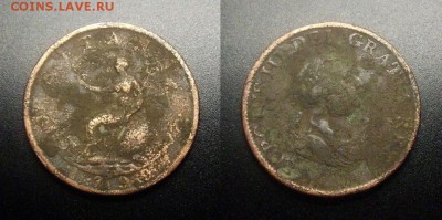 МОНЕТЫ МИРА 12-17 - Великобритания – 0,5 пенни (1799) «Георг III»