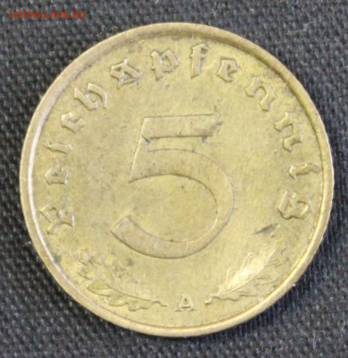 C 1 РУБ. III-й РЕЙХ 5 пфеннигов 1939г. БРОНЗА до 19.12 в 22 - IMG_9669