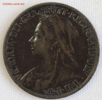 C 1 РУБ. БРИТАНИЯ фартинг 1901г. ВИКТОРИЯ в ВУАЛЕ до 19.12 - IMG_9989