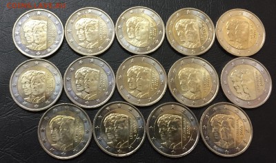 2 Евро Люксембург 2009 Шарлотта 14 шт. с 200 руб до 19.12.17 - IMG_3185-13-12-17-04-49.JPG