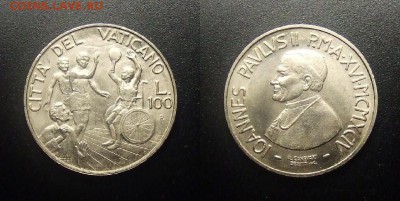 МОНЕТЫ МИРА 12-17 - Ватикан – 100 лир (1994)