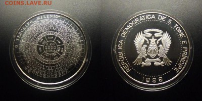 МОНЕТЫ МИРА 12-17 - Сан-Томе и Принсипи – 2000 добра (1999) «Миллениум; календарь»