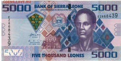 Сьерра-Леоне 5000 леоне 2010 до 18.12.2017 в 22.00мск (Е273) - 1-1сьл5000а