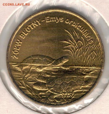 Польша 2 злотых 2002 Черепаха 18.12.2009 в 22.00мск (Е540) - 4-п
