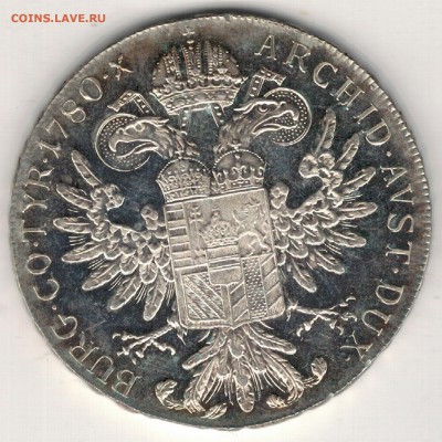 Ag Талер Марии-Терезии 1780Х до 18.12.2017 в 22.00мск (Е640) - 5-а1780а