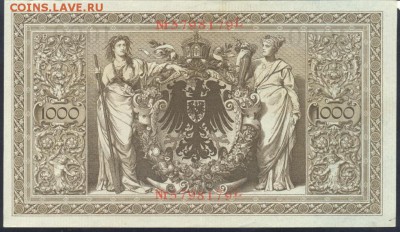 Германия 1000 марок 1910 г.16.12.17 г. 22 -00 МСК. - 1000  м. 1910