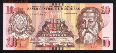 Гондурас 10 лемпира 2012 unc 20.12.17 22:00 мск - 2