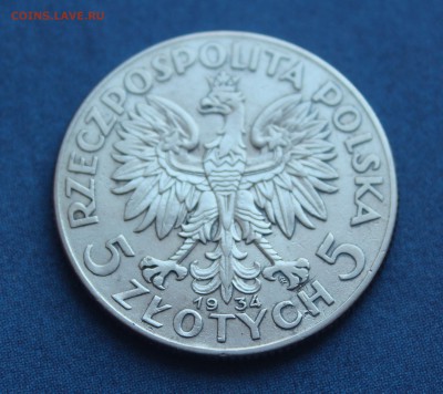 5 злотых 1934 год, Ядвига, серебро - IMG_0476_cr