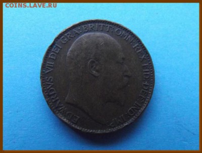 С РУБЛЯ Великобритания фартинг 1909 До 18.12.17 в 22:00 МСК - DSCF7953