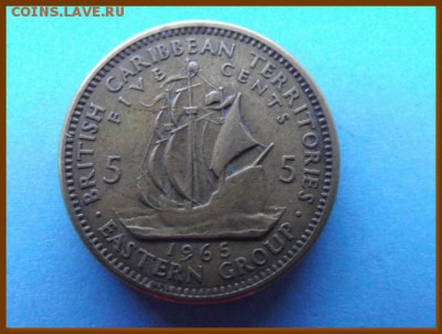 С РУБЛЯ Британские Карибские территории 5 центов 1965 До 18. - DSCF7939
