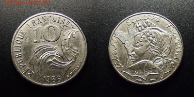 МОНЕТЫ МИРА 12-17 - Франция - 10 франков (1986) «Мадам Республика» №2